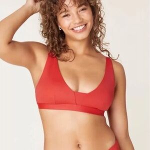 NWT Andie Swim The Tahiti Bikini Top in Chili Pepper